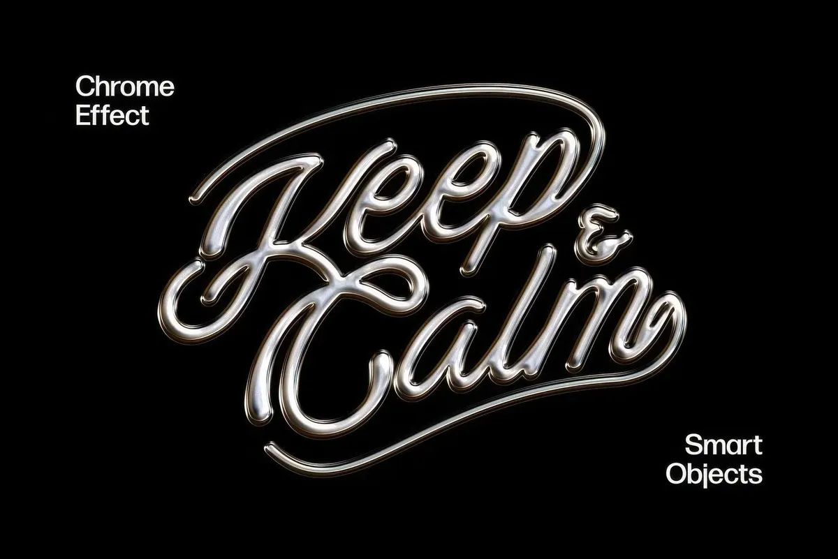 Metallic Chrome Text & Logo Effect