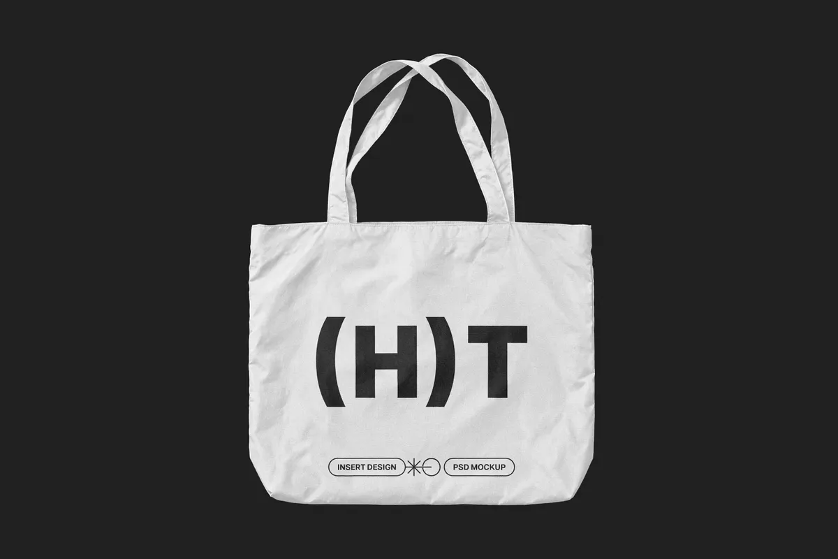 Large Canvas Tote Bag Mockup