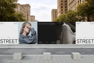 Outdoor Street Wall Mockup