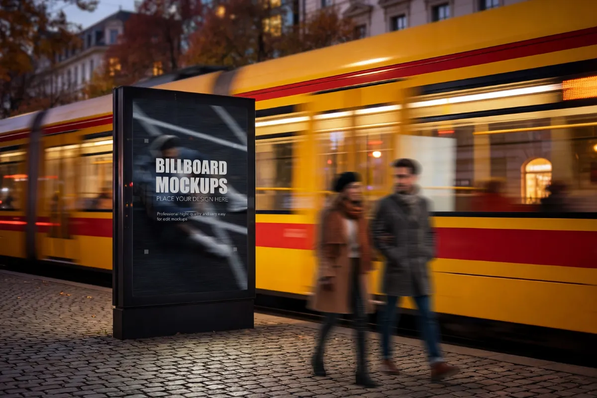 Night Billboard Mockup Pack