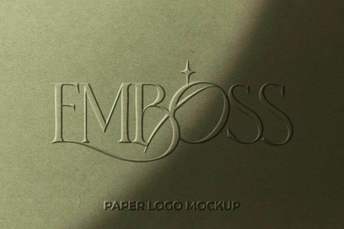 Embossed Paper Logo Mockup