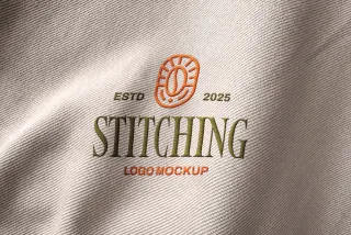 Stitching Embroidery Logo Mockup