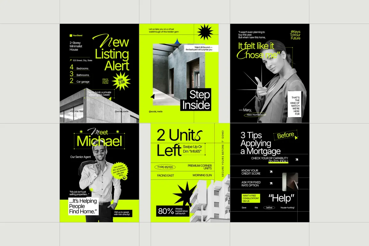 Real Estate Instagram Pack - Affinity Template