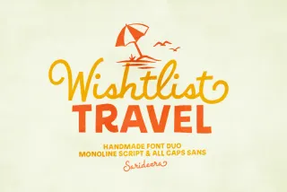 Wishlist Travel - Handmade Travel Font Duo
