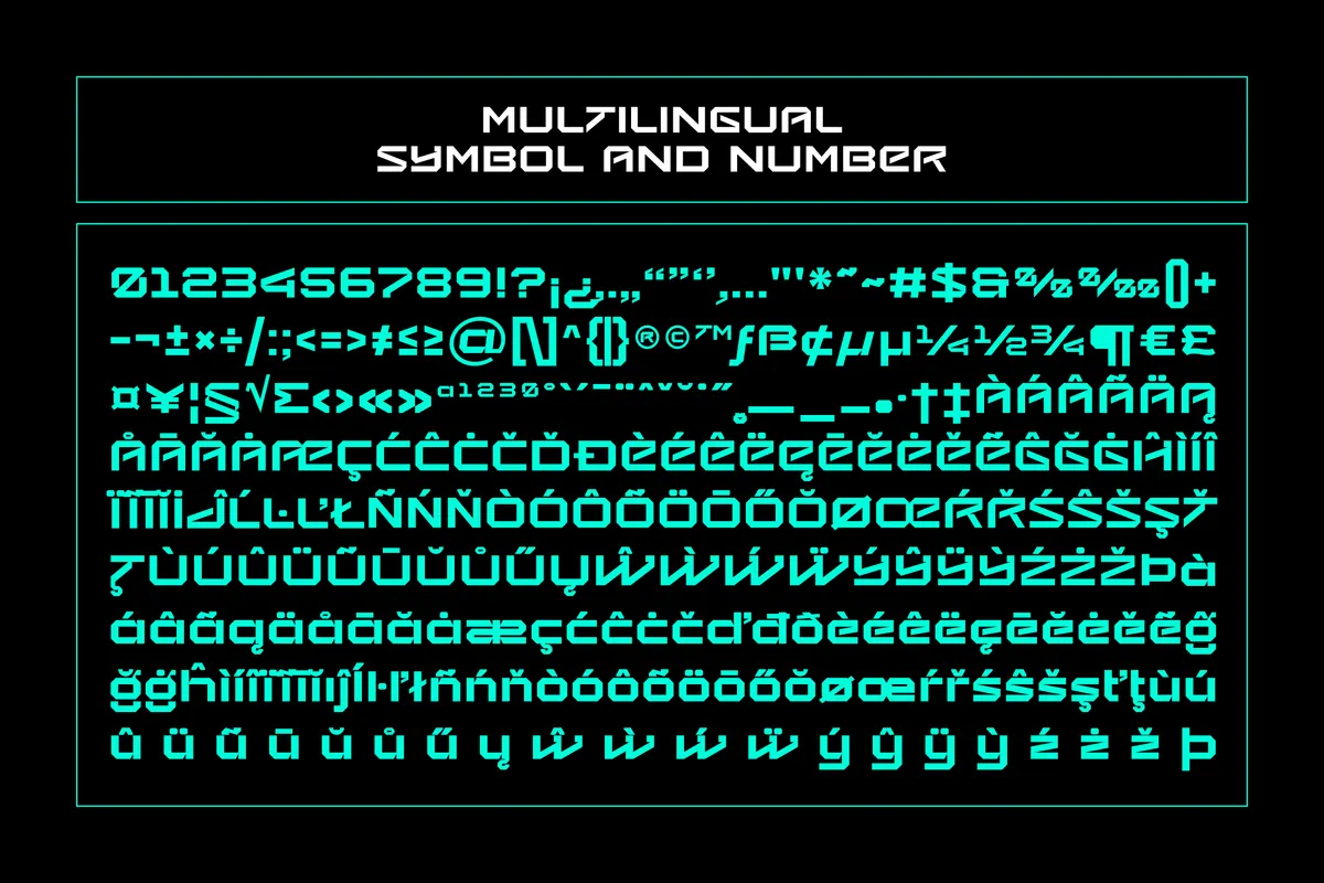 Scitex - Futuristic Angular Display Font