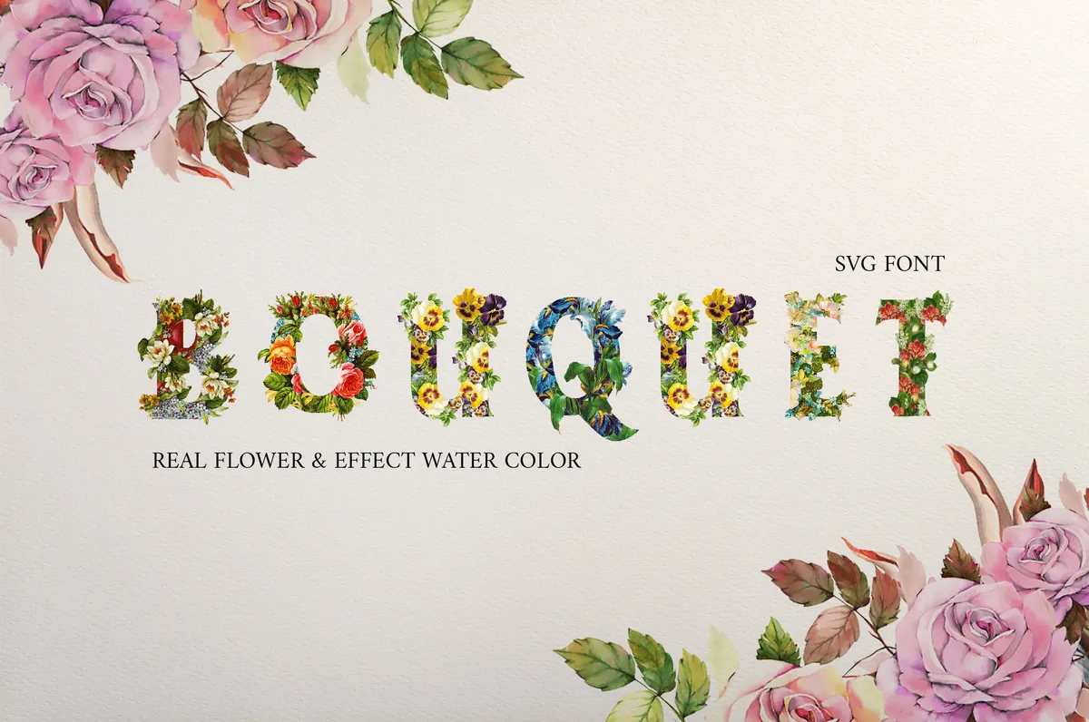Flower Bouquet SVG Font
