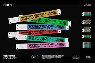 Event Wristband Mockups Bundle