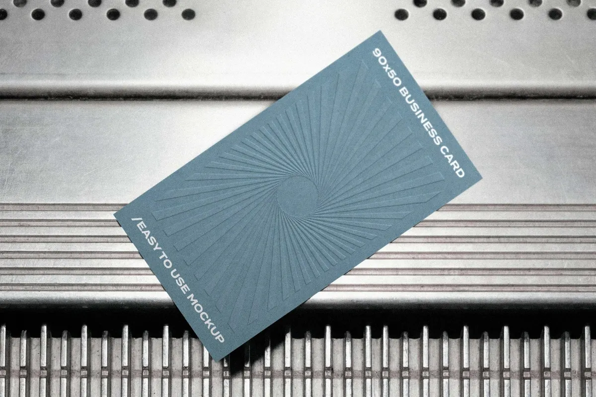 90x50 Business Card Mockup