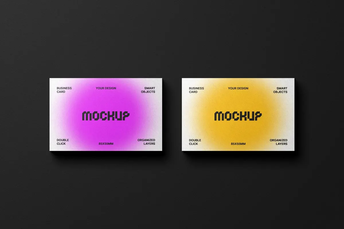 85x55 Business Cards Mockup