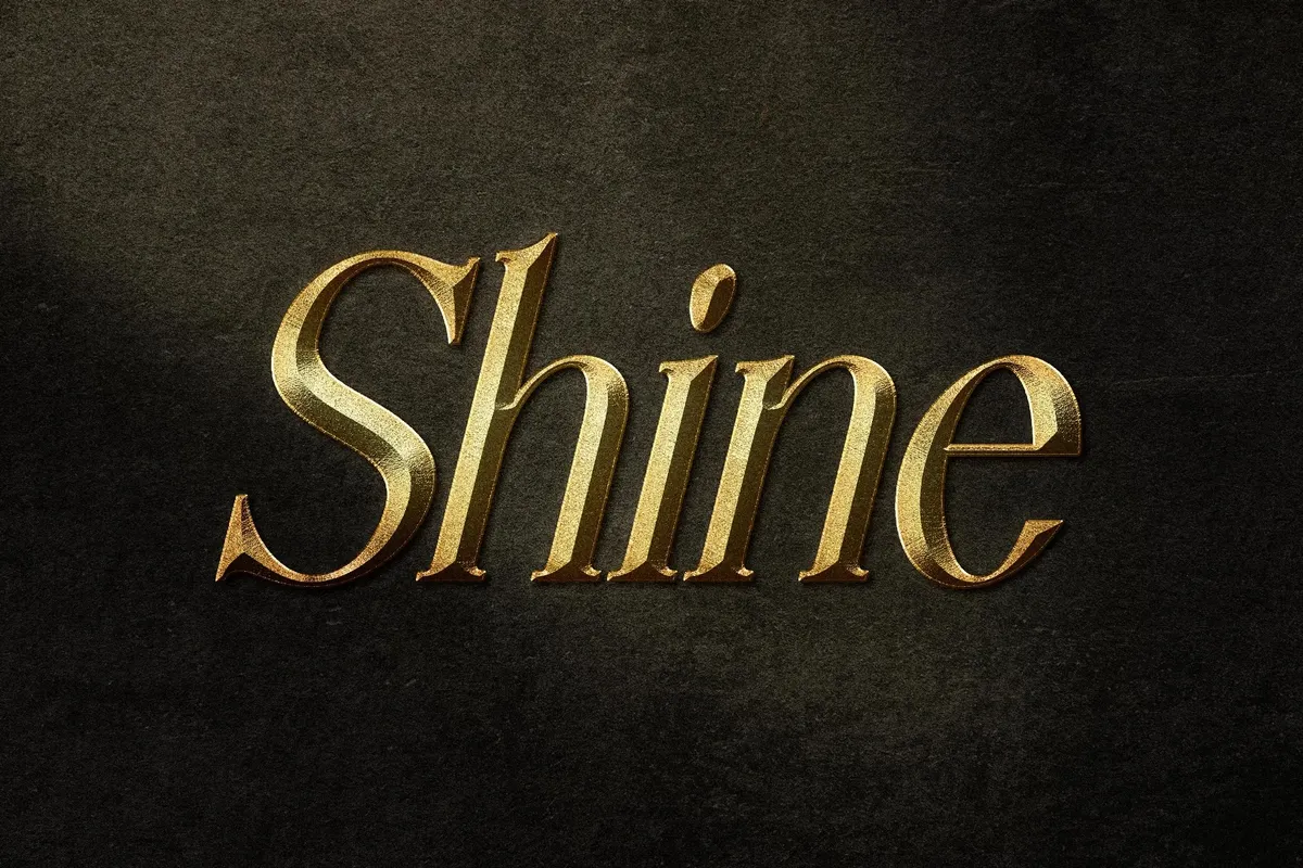 Aged Gold Text Effect
