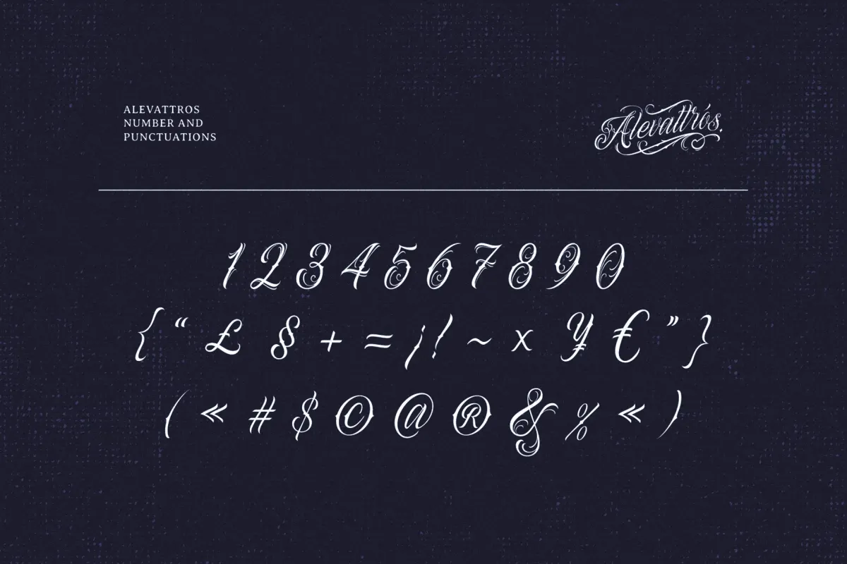 Alevattros - Tattoo Script Font