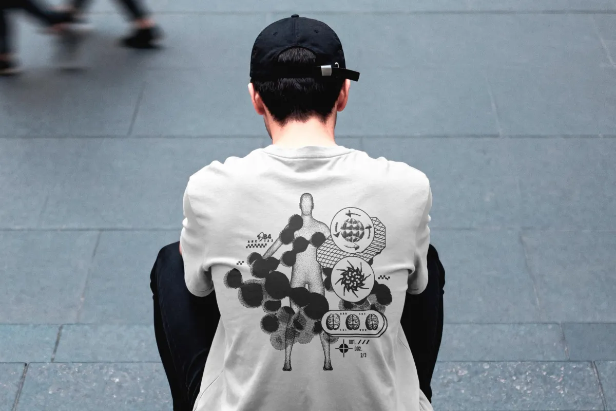Streetwear Back Print T-Shirt Mockup