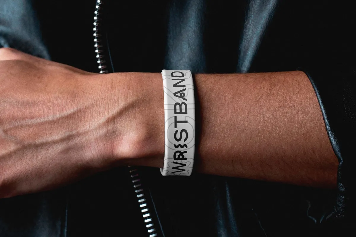 Rubber Wristband Mockup - Closeup