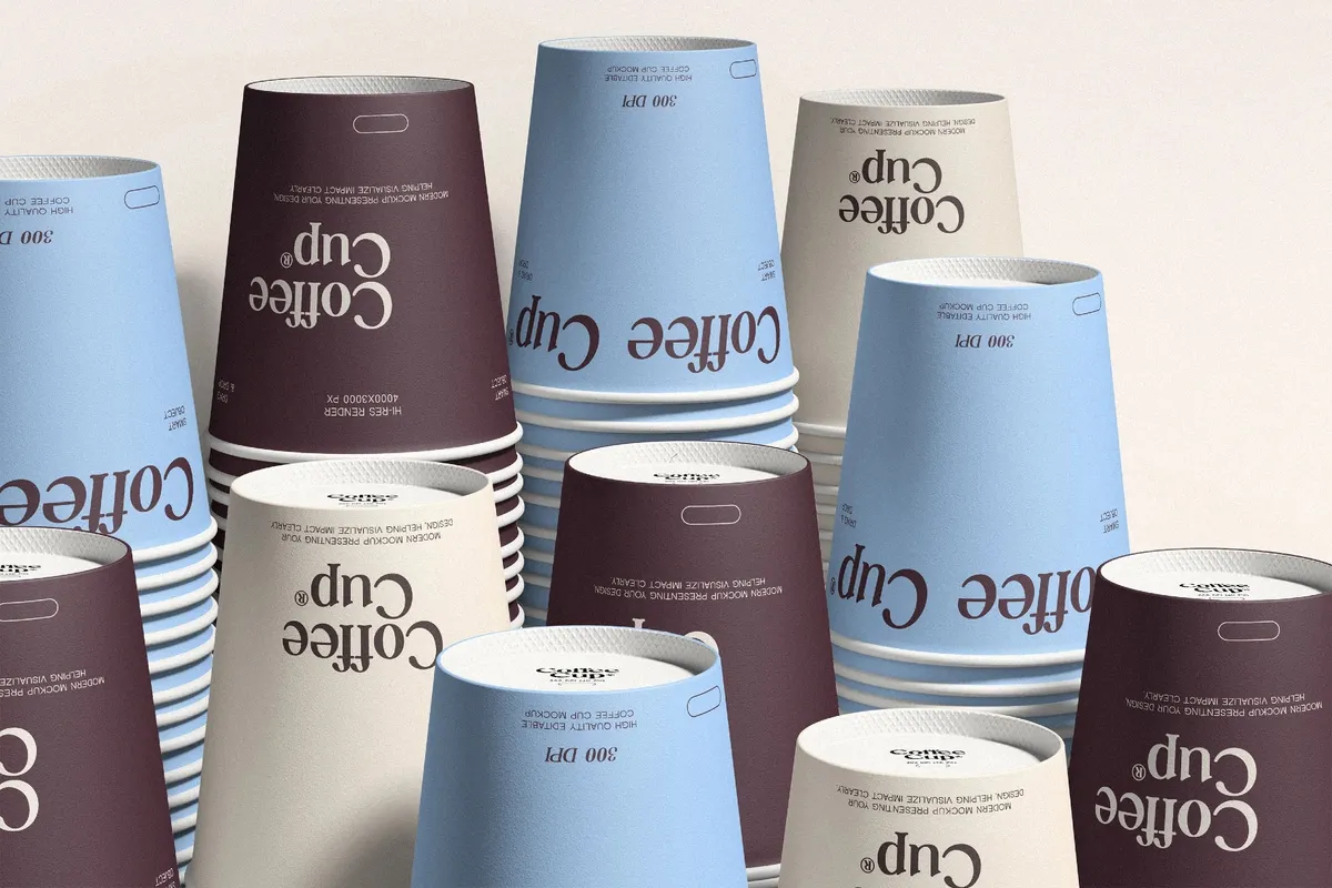 Disposable Paper Cup Mockup