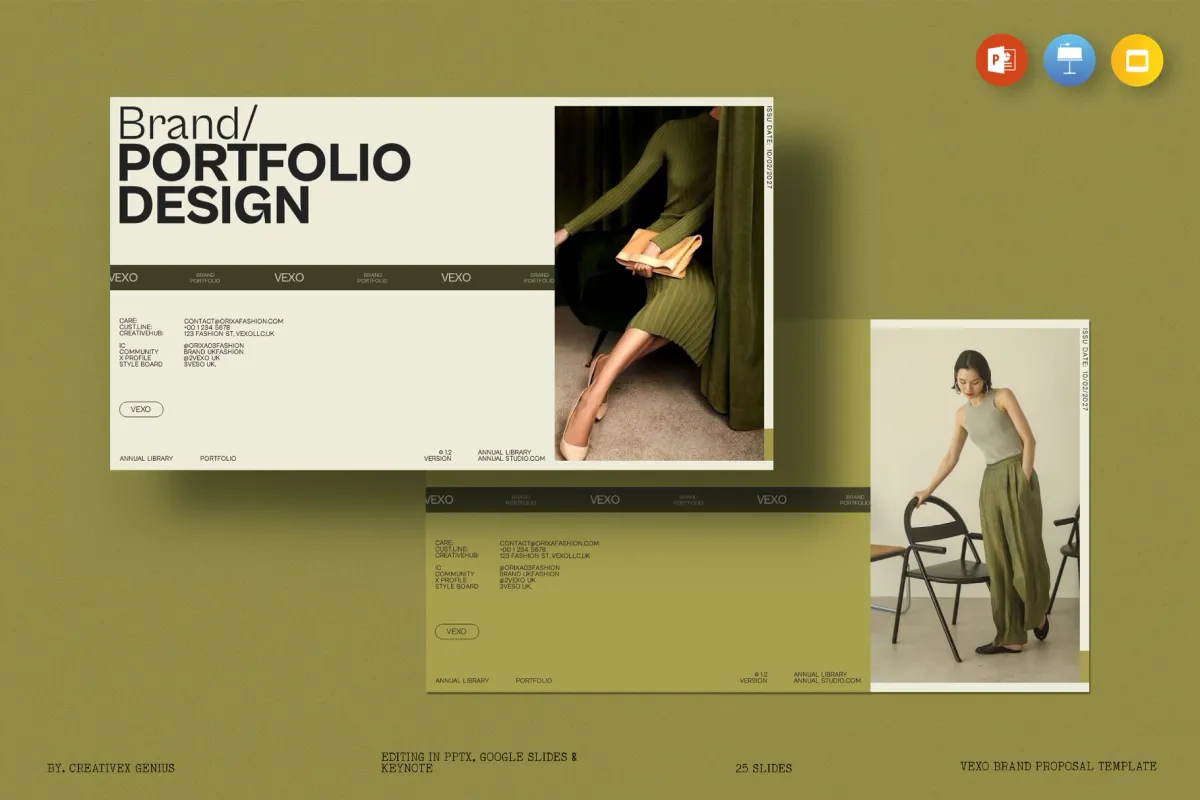Vexo Brand Portfolio Presentation Template