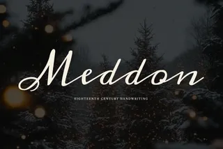 Meddon - Free 18th Century Handwriting Font
