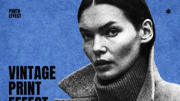 Vintage Halftone Photo Effect