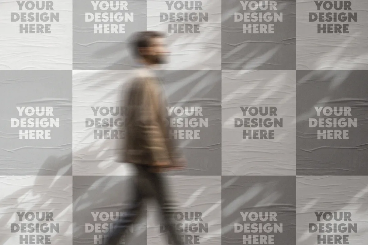 Wheat-Pasted Posters Mockup