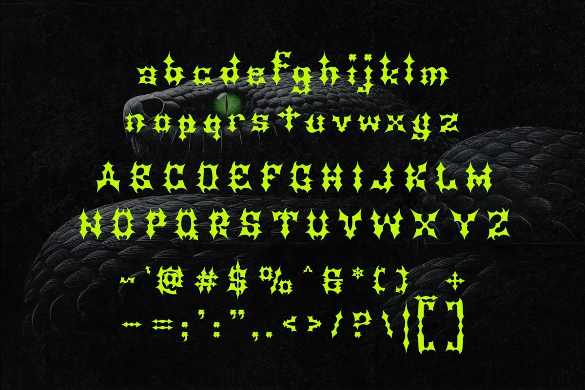 Venom Voltage - Heavy Metal Typeface