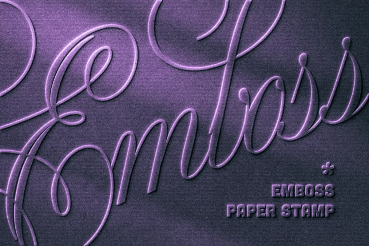 Embossed Color Paper Text Effect