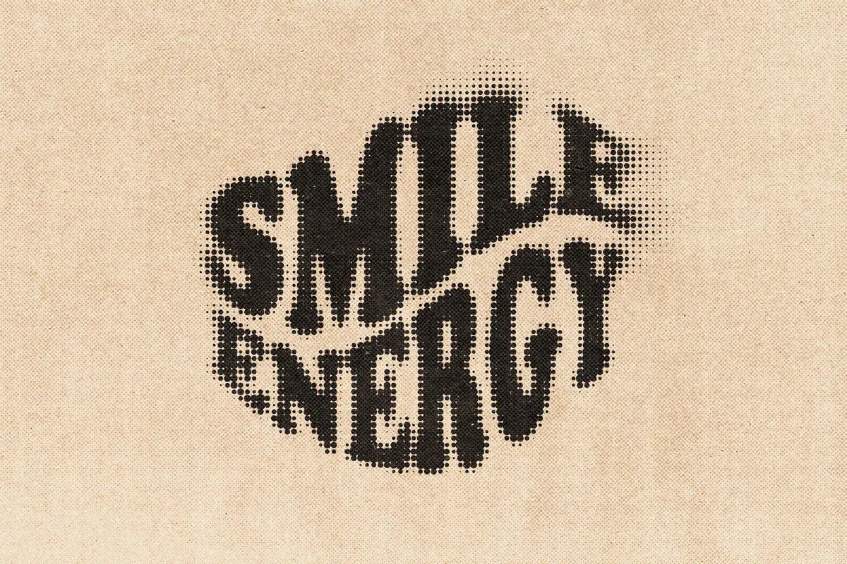 Kraft Halftone Text Effect