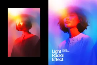 Light Radial Blur Poster Photo Effect