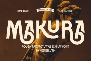 Makura - Rough Artifact Display Font