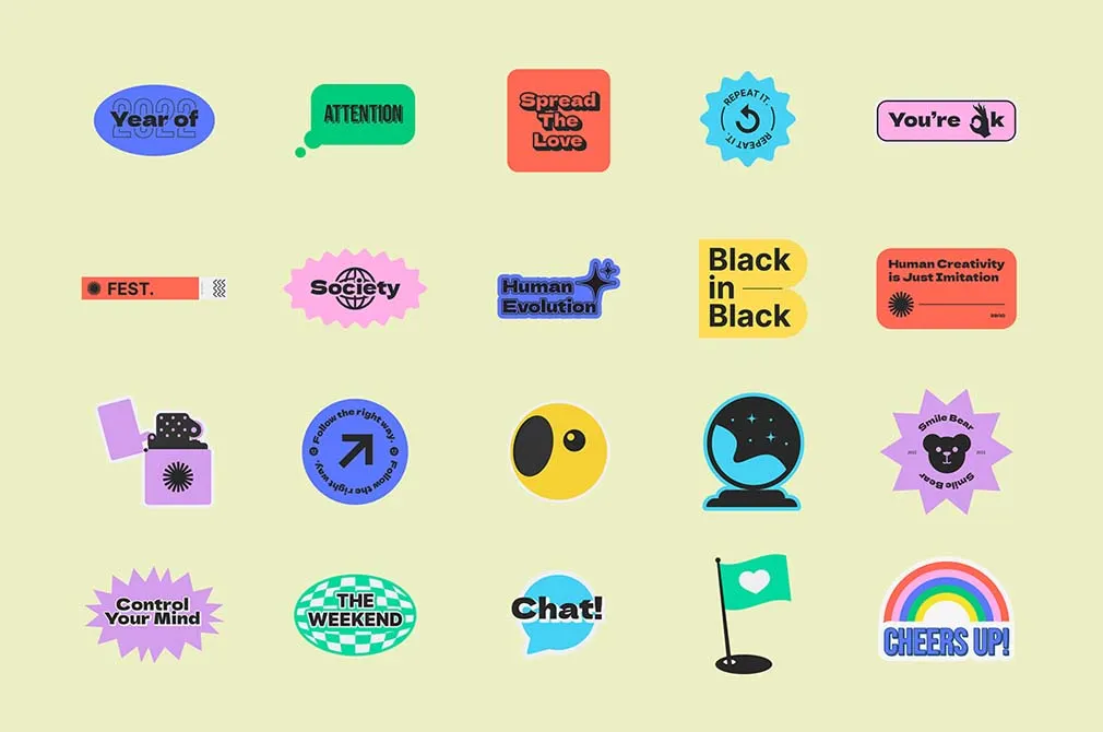 Retro Sticker Pack