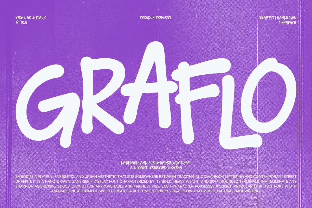 GRAFLO - Hand-Drawn Graffiti Font