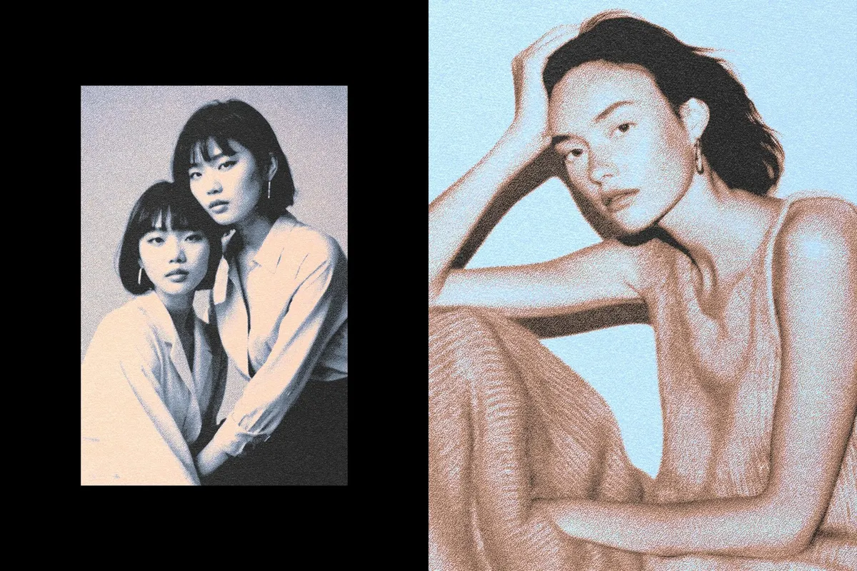 Halftone Risograph Effect