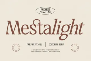 Mestalight - Elegant Editorial Serif Font
