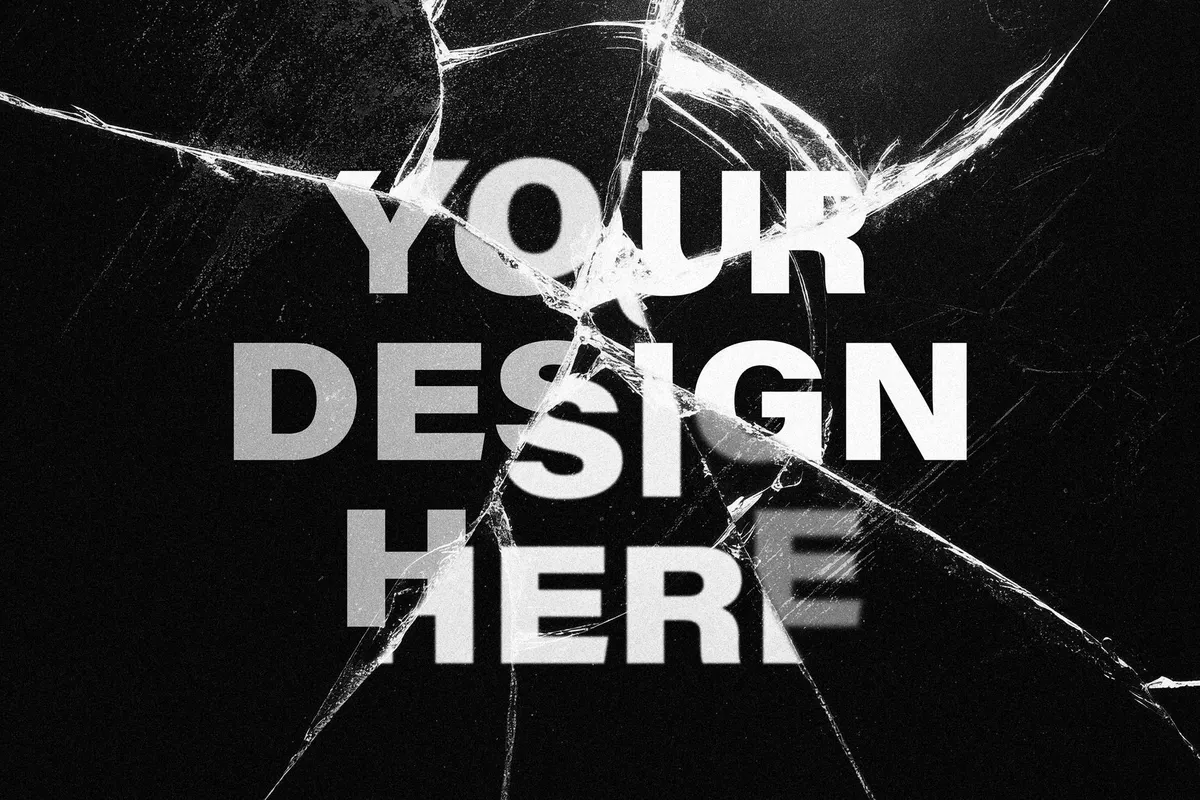 Cracked Glass Text & Logo Effect