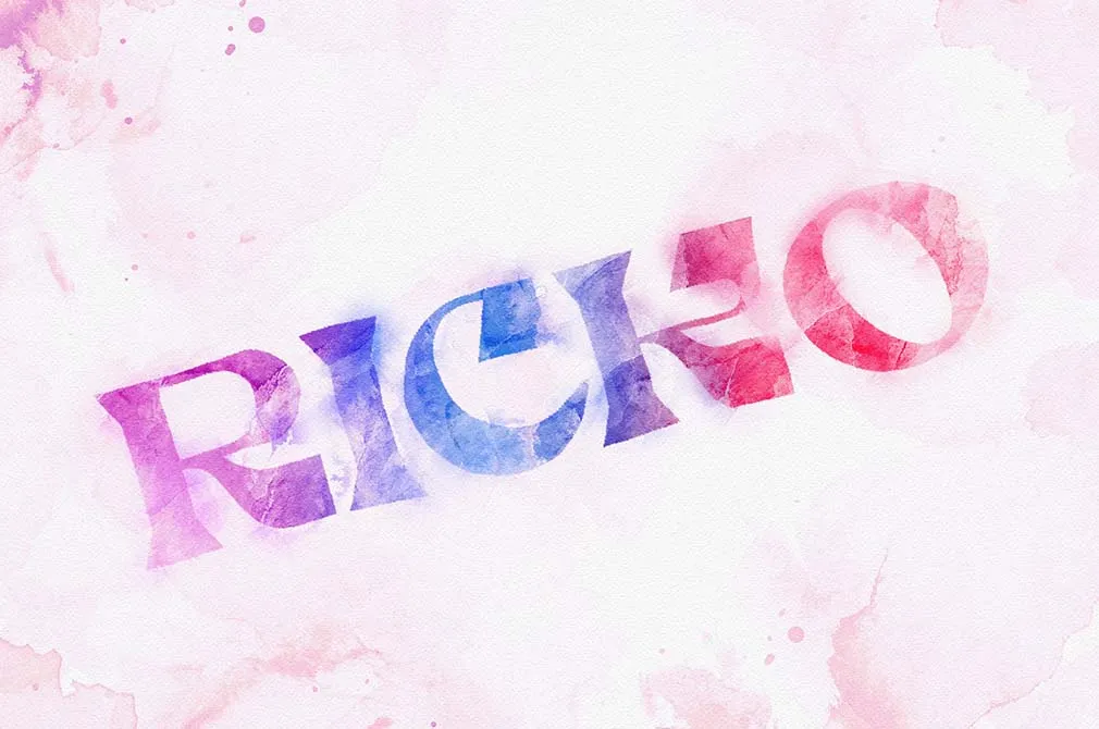 Aquarelle Text & Logo Mockup