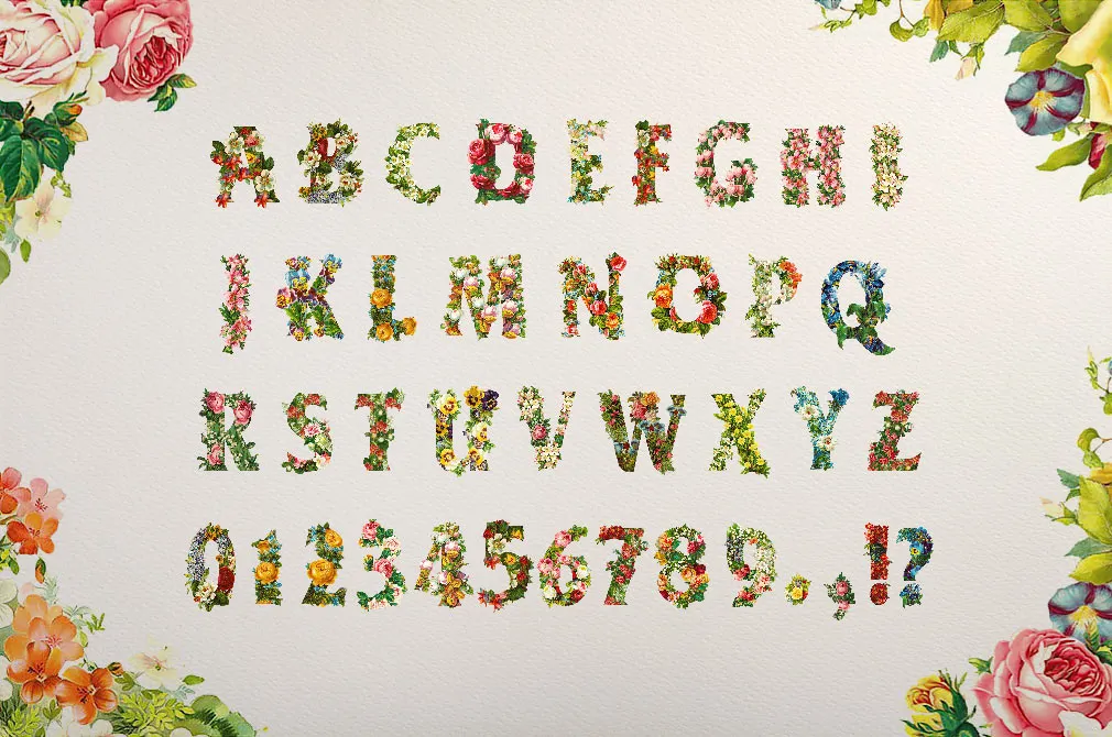 Flower Bouquet SVG Font