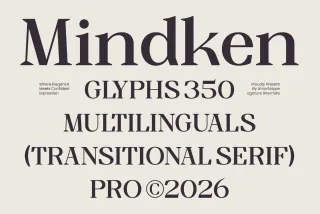 Mindken - Elegant Serif Display Font
