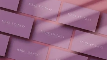 Grid Business Cards Mockup