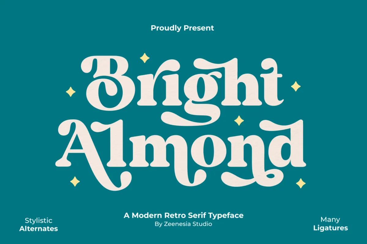 Bright Almond - Modern Retro Serif Font