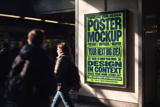 Station Advertising Screen Mockup