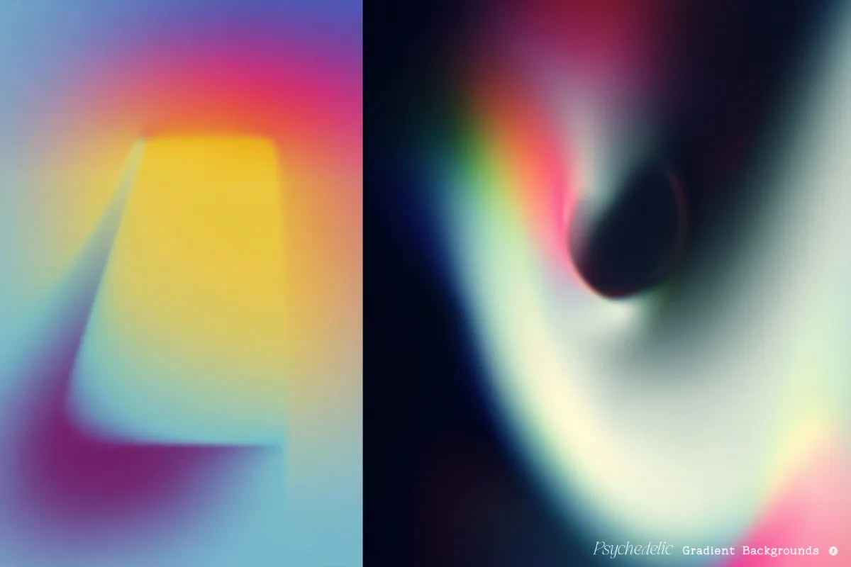 190 Psychedelic Gradient Textures