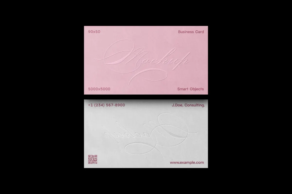 90x50 Business Card Mockup
