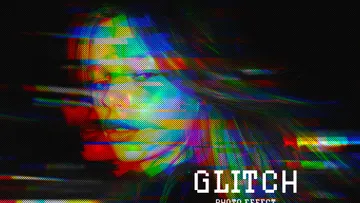 Halftone Glitch Photo Effect