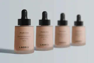 Frosted Serum Bottles Mockup