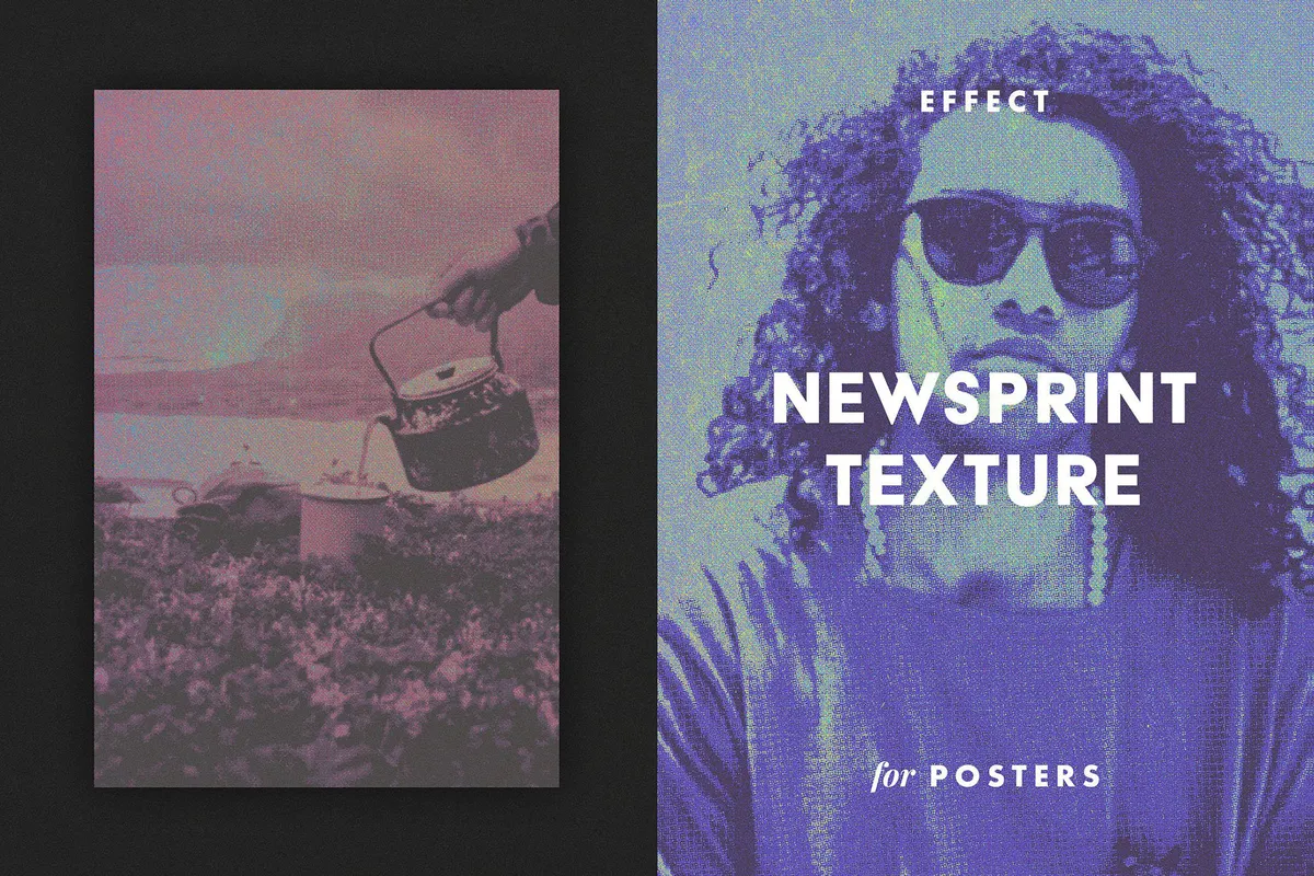 Newsprint Texture Effect for Posters
