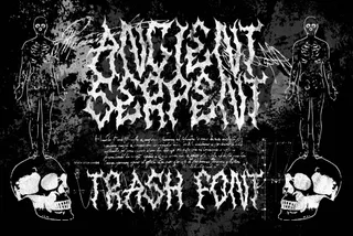 ANCIENT SERPENT — Trash Metal Font