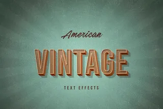 American Vintage Text Effects