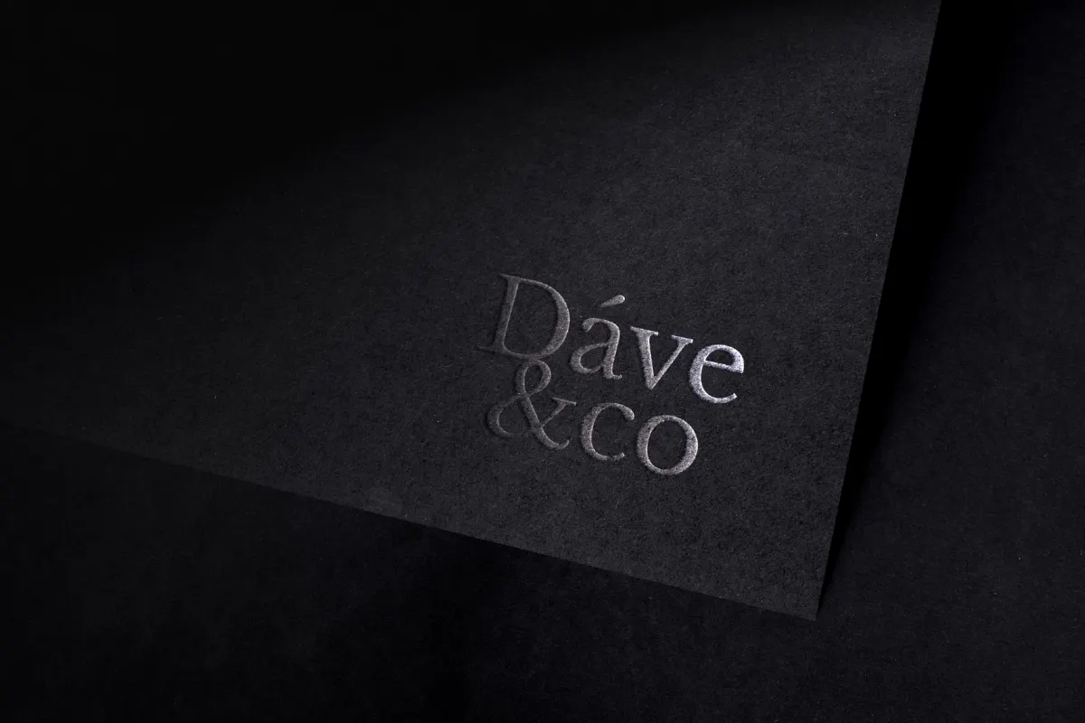 Embossed Logo Mockups on Dark Paper