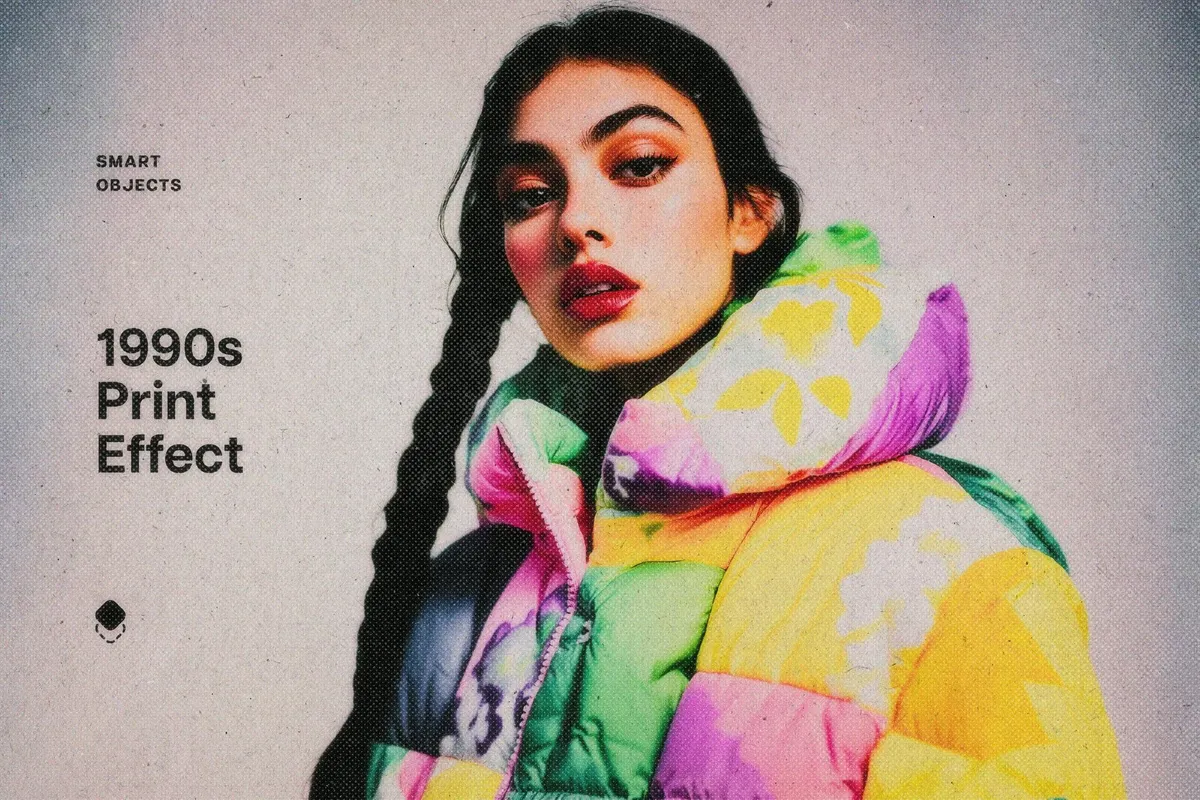 1990s Print Photo Effect