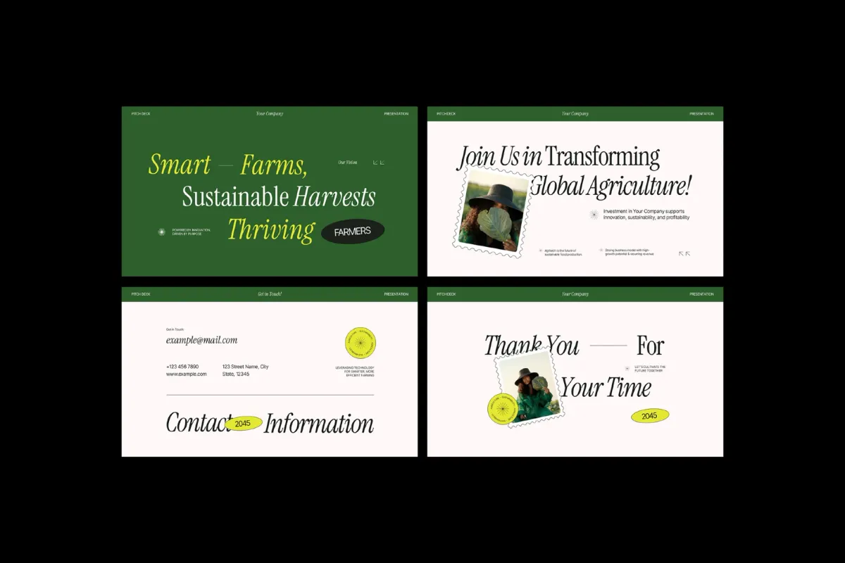 AgTech Pitch Deck Google Slides Template