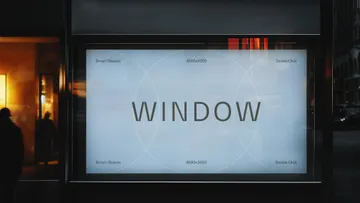 Shop Window Poster Mockup