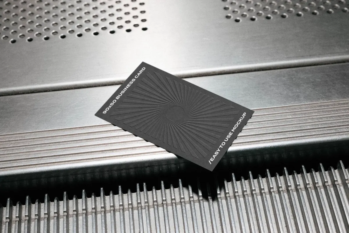 Industrial 90x50 Business Card Mockup